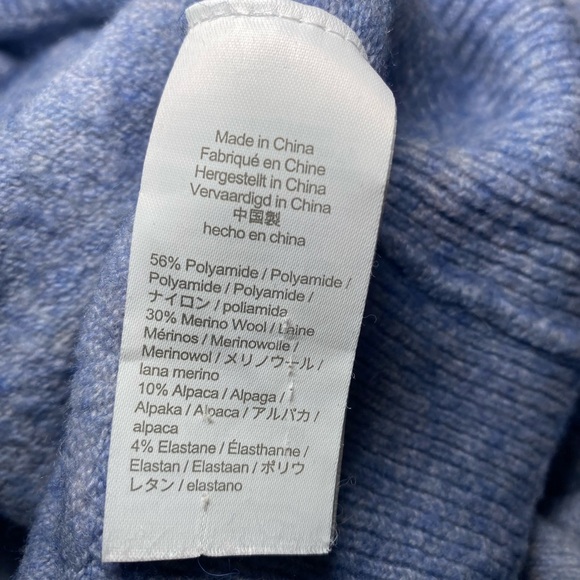 J. Crew Rollneck Supersoft Yarn Blue Pullover Sweater Size Medium - Picture 8 of 9